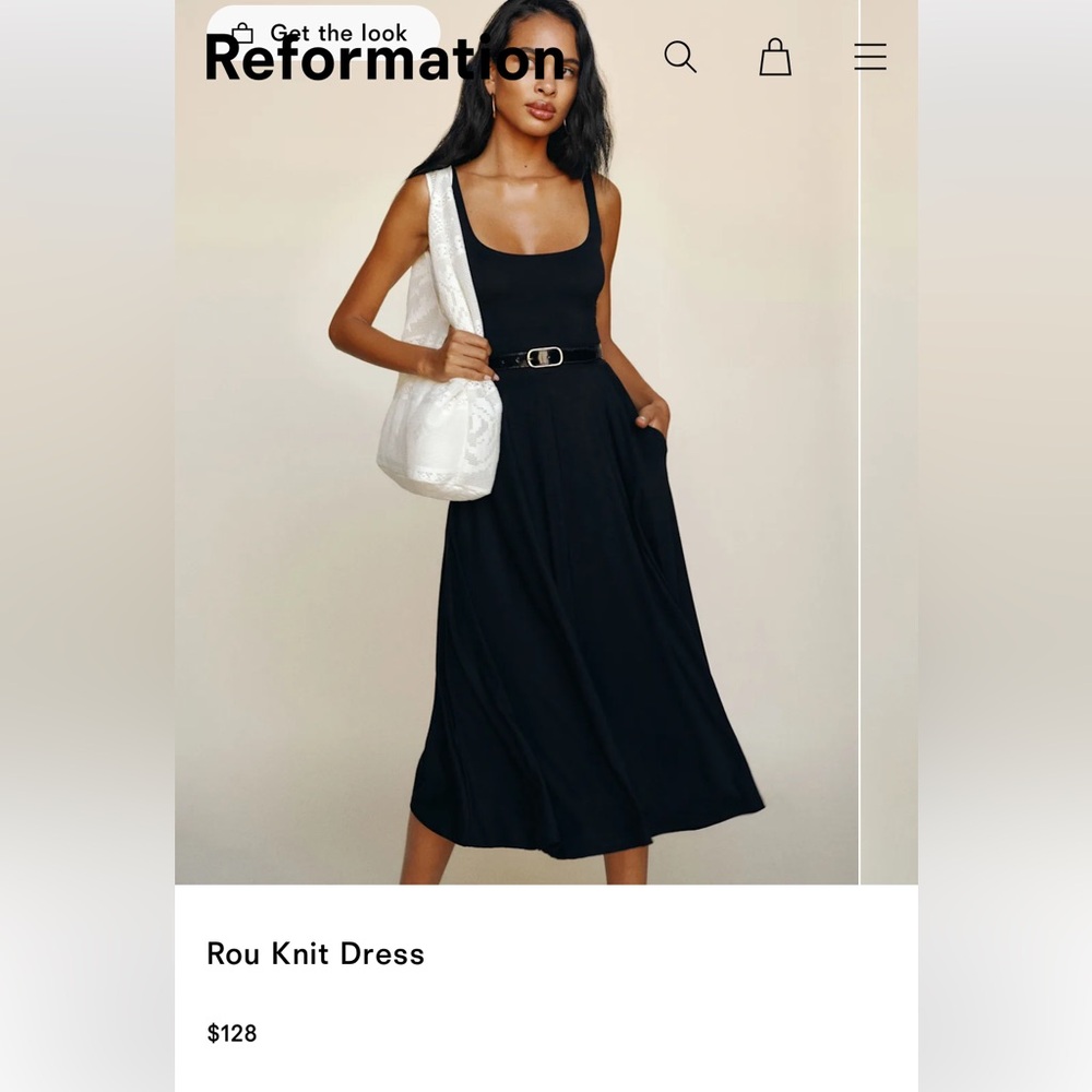 Reformation lightweight stretchy dress with pocket